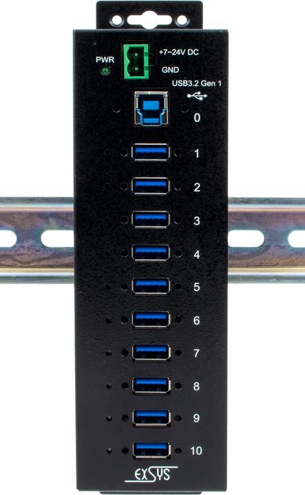 Produktbild Exsys Managed Shareable USB 3.2 Gen 1 Hub 10-Port (USB-B, 10 Ports)