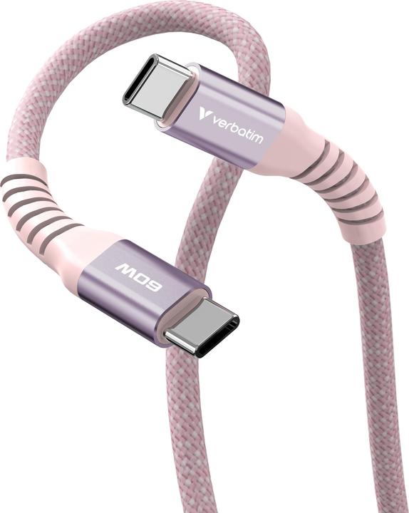 Actual product image Verbatim Sync & Charge Magnetic Cable - 60W USB-C to USB-C 120 cm Pink (1.20 m, USB 2.0)
