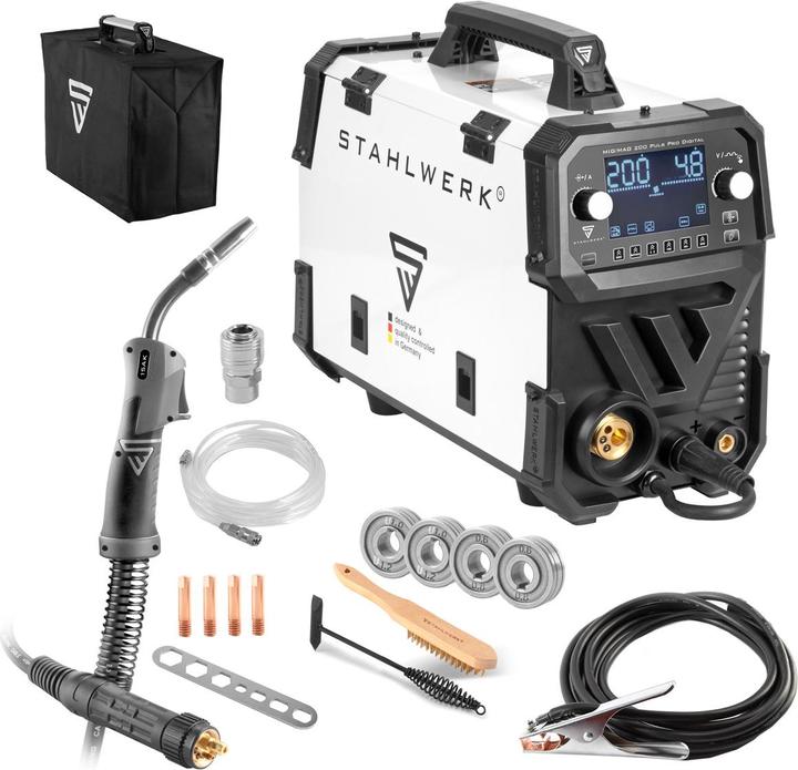 Produktbild Stahlwerk Schutzgas-Schweissgerät MIG MAG 200 Spot Puls Pro Digital IGBT 200 A