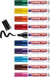 Produktbild Edding 500 (Schwarz, Blau, Grün, Rot, Gelb, Orange, Braun, Violett, Pink, Hellblau, 2 mm, 10 x)