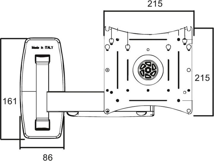 Produktbild Roline LCD/TV-Wandhalterung Extralang 3 Drehpunkte (Wand, 40")