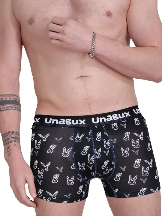 Produktbild Unabux Boxer BLACK WHITE RABBIT (M, 2er Pack)