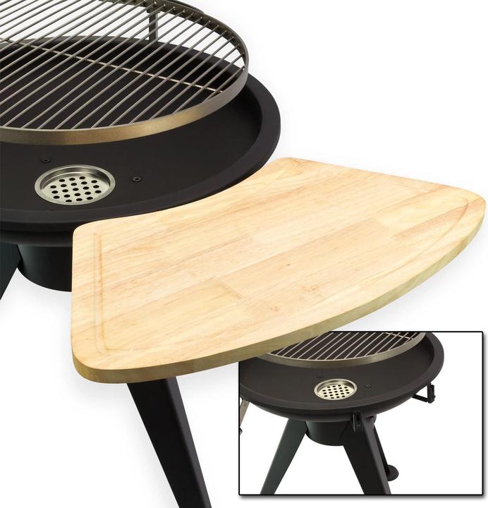 Image du produit Dema Barbecue au charbon de bois Barbecue rond Grille tournante en acier inoxydable (75 cm)