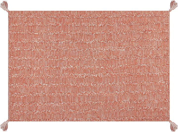 Actual product image Beliani Carpet cotton orange 160 x 230 cm short pile MUGLA (160 x 230 cm)