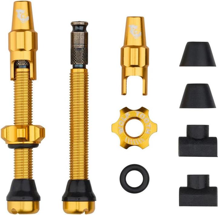 Produktbild Wolf Tooth Tubeless Valve Stem Ventile, Clik Valve, 44mm, 2 Stk., gold