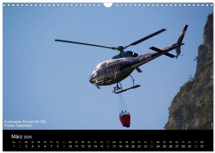 Image du produit Hubschrauber im Einsatz (Wandkalender 2025 DIN A3 quer), Monatskalender (A3, Allemand)