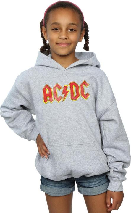 Produktbild AC/DC Distressed Red Logo Kapuzenpullover Mädchen (152, 158)
