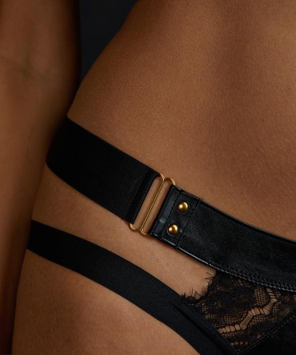 Produktbild Hunkemöller Occult Brazilian mit offenem Schritt Schwarz (XXL)