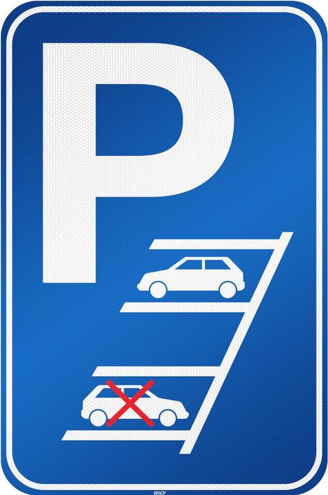 Actual product image Brady I/EVP14/RFL-390X590-1, Parking sign - Reverse parking only