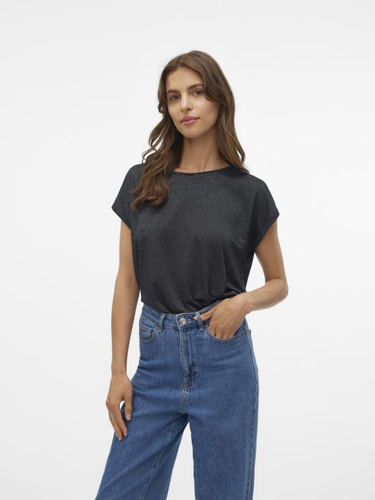 Actual product image Vero Moda Vmlava Glitter Ss Top Stripe Ga (XS)