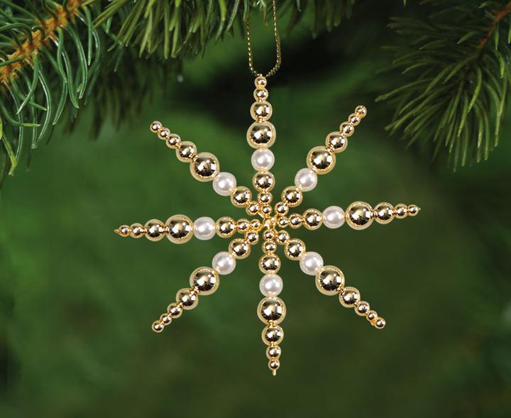 Produktbild Betzold Drahtsterne-Set Weiss-Gold