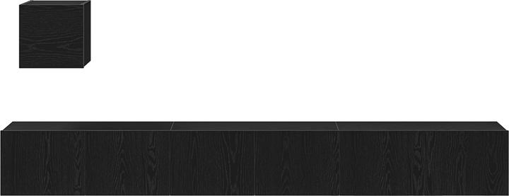 Produktbild VidaXL 4-teiliges TV-Schrank-Set Schwarz Eiche Holzwerkstoff (80 x 30 x 80 cm)