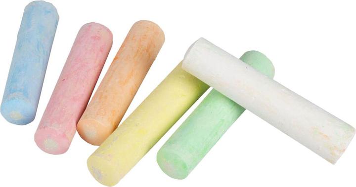 Actual product image Champ Jumbo Road Chalk, 54 pieces (White, Yellow, Blue, Orange and green, Red, 54 x)