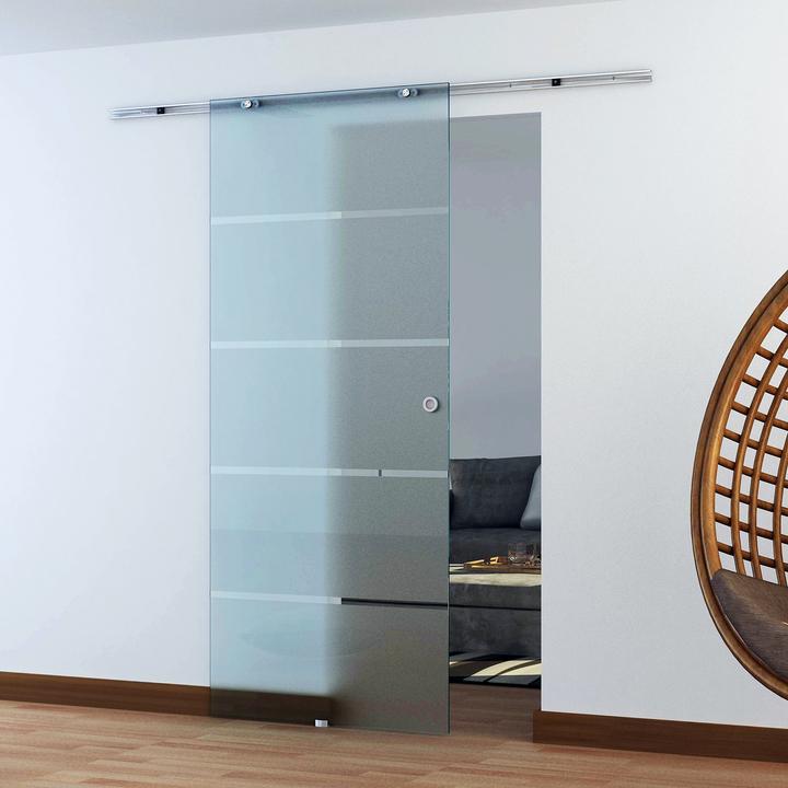 Produktbild Homcom Teilsatinierte Glasschiebetür