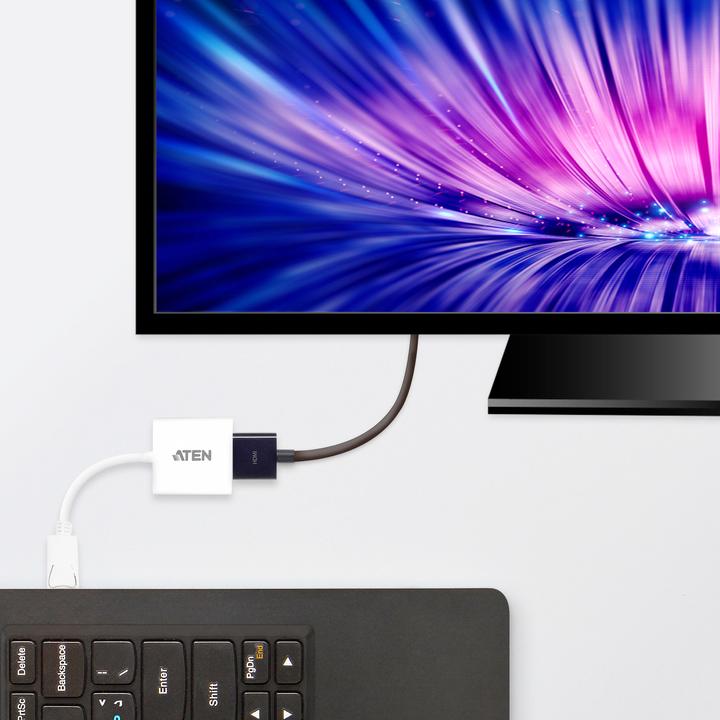 Productafbeelding Aten VC981 VC985 DisplayPort naar HDMI Adapter (HDMI, 18 cm)