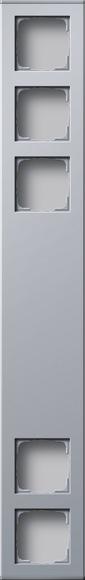 Produktbild Gira 136526 Profil 5-fach aluminium Profil 55 senkrecht 600mm (Gehäuse)