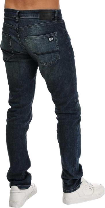 Actual product image Weekend Offender Mens Leather Patch Tapered Jeans (30)