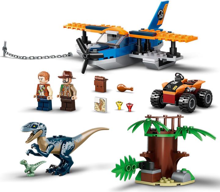 Produktbild LEGO Velociraptor: Rettungsmission mit dem Doppeldecker (75942, LEGO Jurassic World)