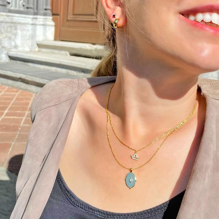 Immagine prodotto Candy Collana Ester, argento sterling 925, placcata oro (Argento 925, 42 - 45 cm)