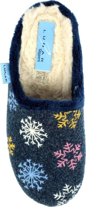 Actual product image Lunar Womens/Ladies Juniper Snowflake Slippers (39)