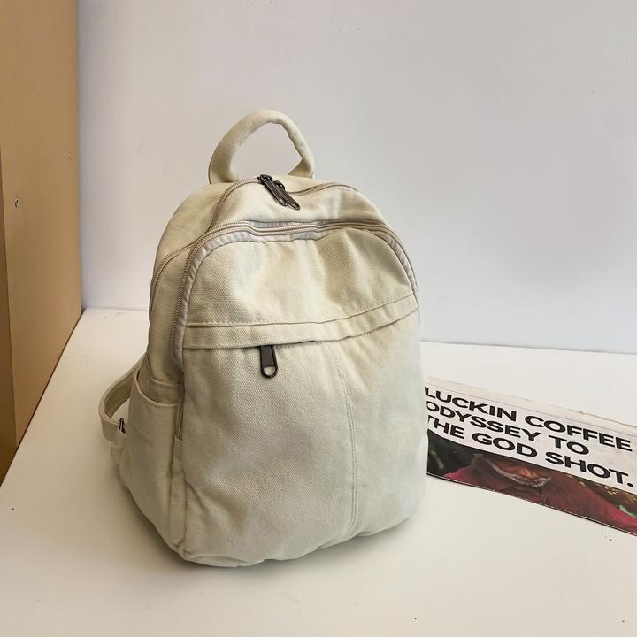 Only-Bags.Store Casual Rucksack, geeignet für High School und College-Studenten, solide Farbe Canvas Rucksack