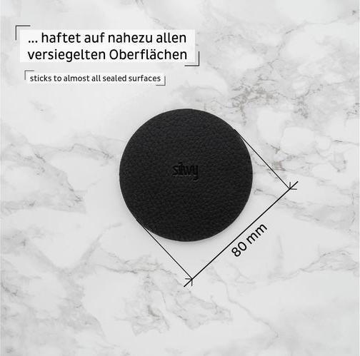 Actual product image Silwy Metal pad Superstrong 1 piece, black, detail colour (1 x)