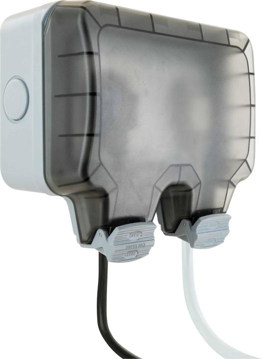 Produktbild Schwaiger Aussensteckdose IP66 2-Fach Schuko-Unterputzdose