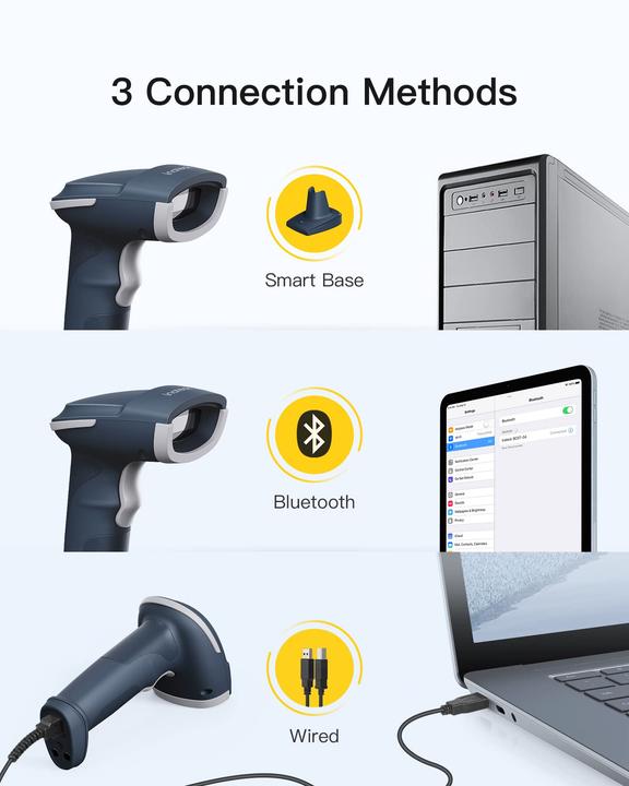 Produktbild Inateck Barcodescanner 54 blue (BCST-52 blue) (2D-Barcodes)
