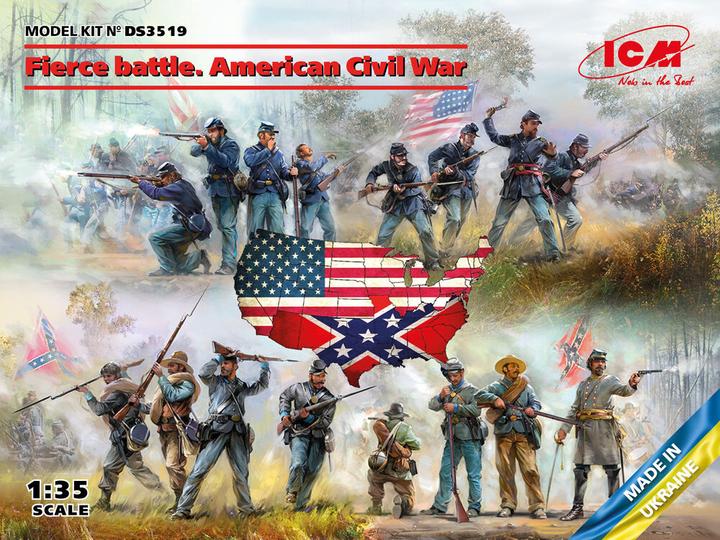 Produktbild ICM Fierce battle. American Civil War(Union Infan,UnionInfaSet #2,ConfederInfSet #2