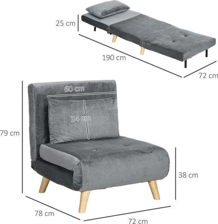 Produktbild Homcom Schlafsessel