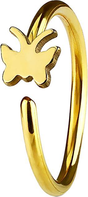 Immagine prodotto Star Piercing Anello micro piercing con farfalla placcato oro (Acciaio chirurgico 316L, senza ottone)