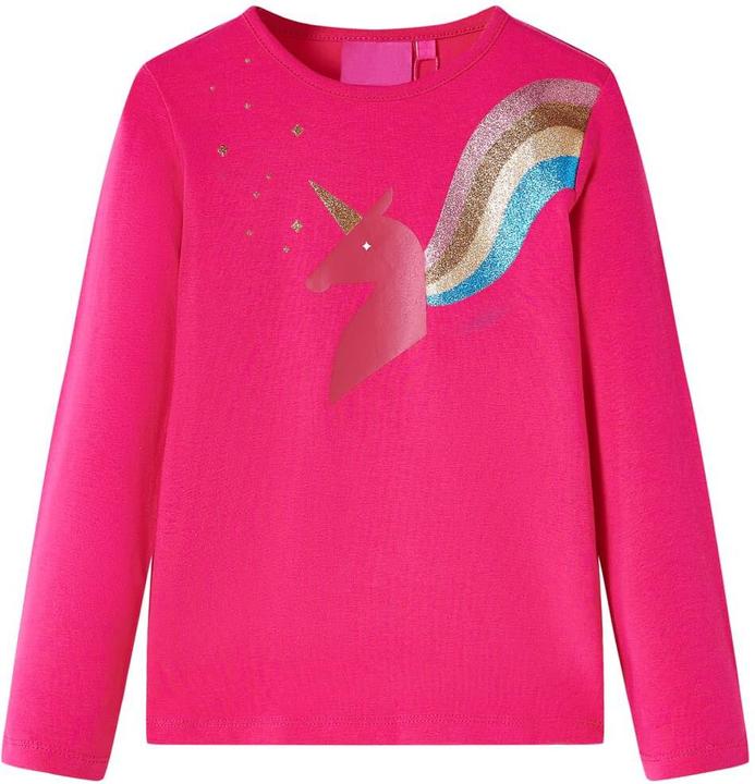 VidaXL Kinder-Langarmshirt Knallrosa 92,Material: 95 % Baumwolle. 5 (92)