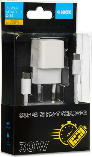 Produktbild iBox Travel charger I-BOX C-38 PD30W, white (30 W)