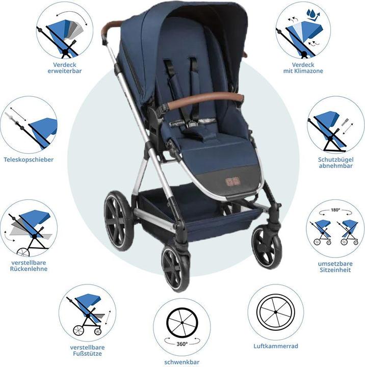 Produktbild ABC Design 3in1 Kombi-Kinderwagen-Set Timbo 4 mit Babywanne