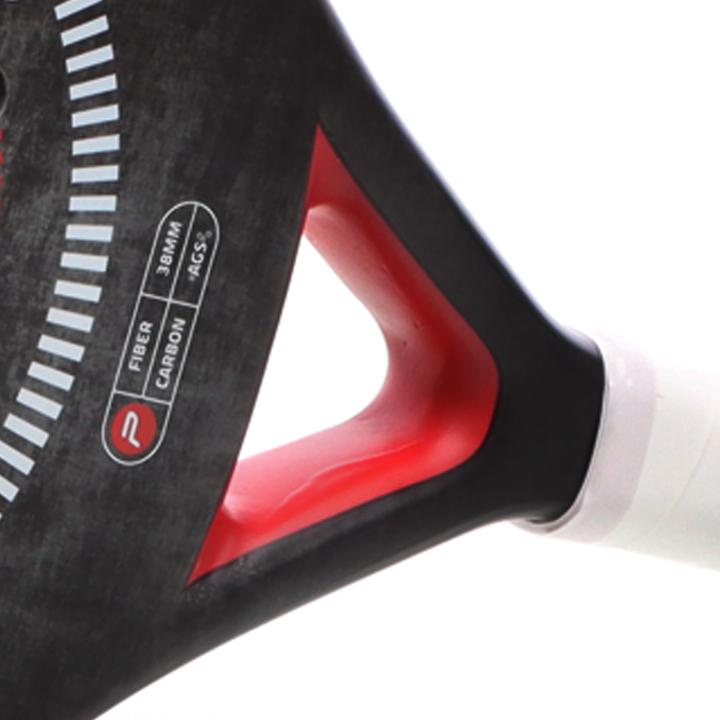 Actual product image Luxtri Padel Racket Jugador 250 Teardrop Shape Grey Red 360g Fibreglass EVA Padel Tennis