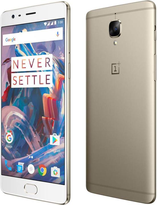 Produktbild OnePlus 3 (64 GB, Soft Gold, 5.50", Dual SIM, 16 Mpx, 4G)