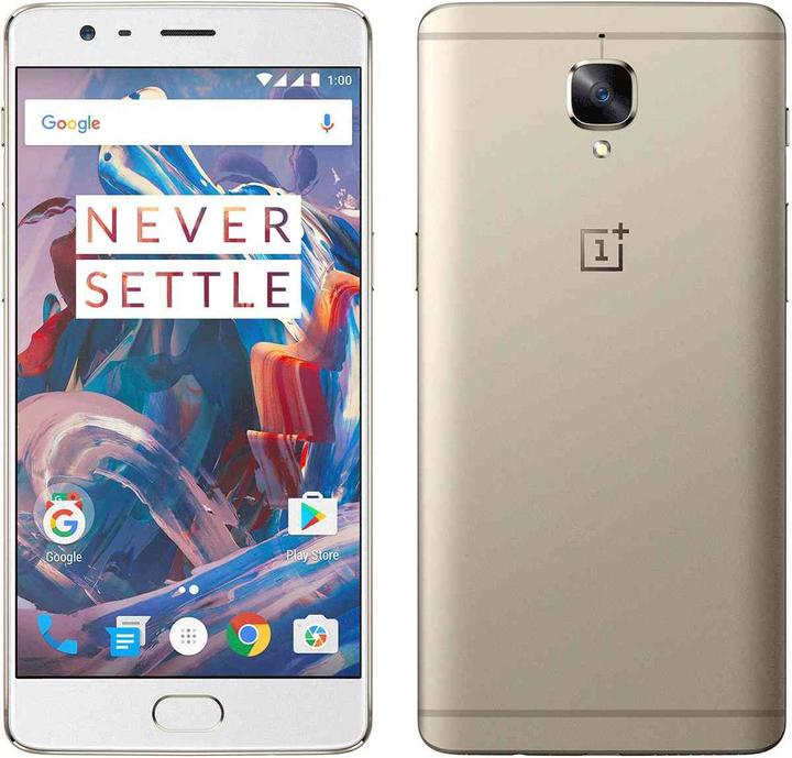 Produktbild OnePlus 3 (64 GB, Soft Gold, 5.50", Dual SIM, 16 Mpx, 4G)