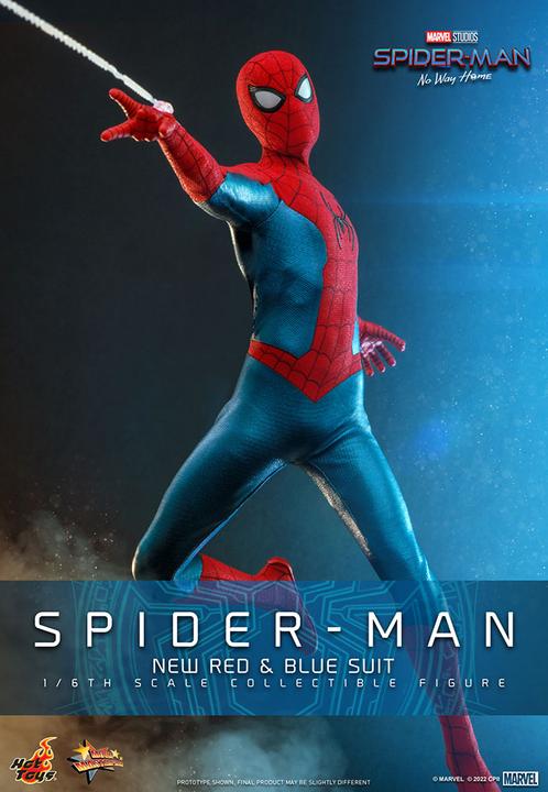 Productafbeelding Hot Toys Spider-Man: No Way Home beeldje Movie Masterpiece 1/6 Spider-Man (nieuw rood en blauw pak) 28 cm