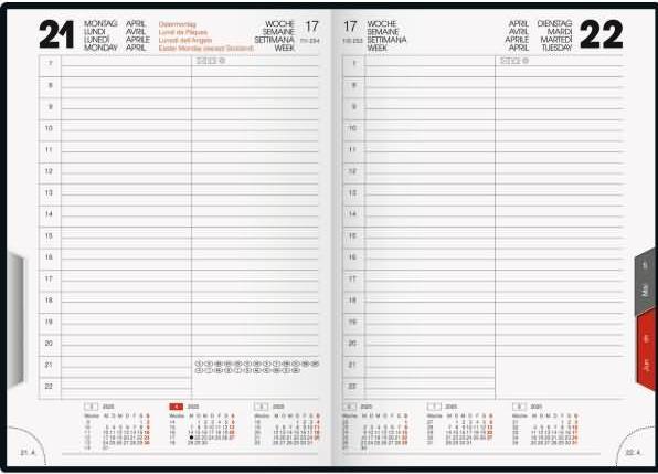 Actual product image Rido Idé Book calendar model ROMA 1 (2025) (German, French, Italian, English)
