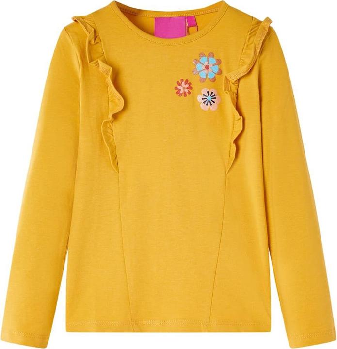 VidaXL Kinder-Langarmshirt Dunkelocker 92,Material: 95 % Baumwolle (92)