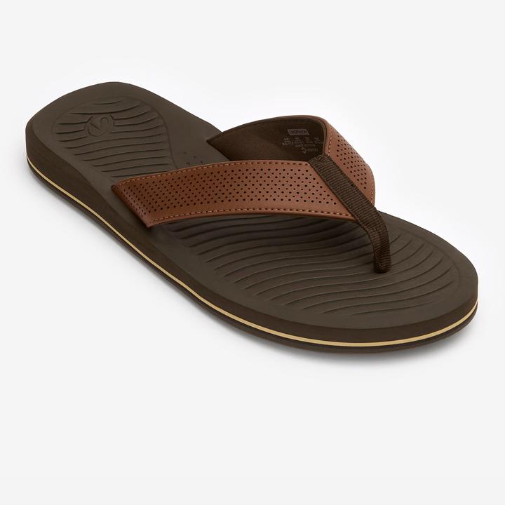 Olaian Zehensandalen Herren 550 Simi braun (45)