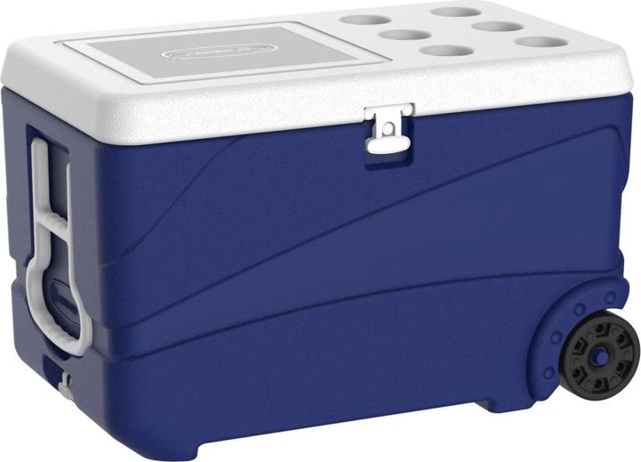 Produktbild Linum Transportbox isoliert blau 80lt mit Rollen und Deckel (80 l)