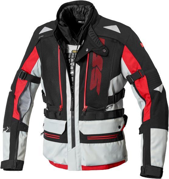 Spidi ALLROAD Textiljacke grau-rot M (Herren, M)