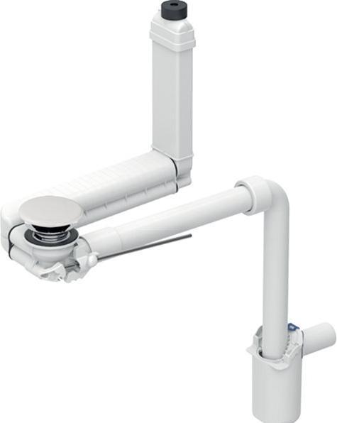 Produktbild Geberit Waschbeckenablauf Clou, Raumsparmodell, Abgang horizontal, Hebelbetätigung, 152.0