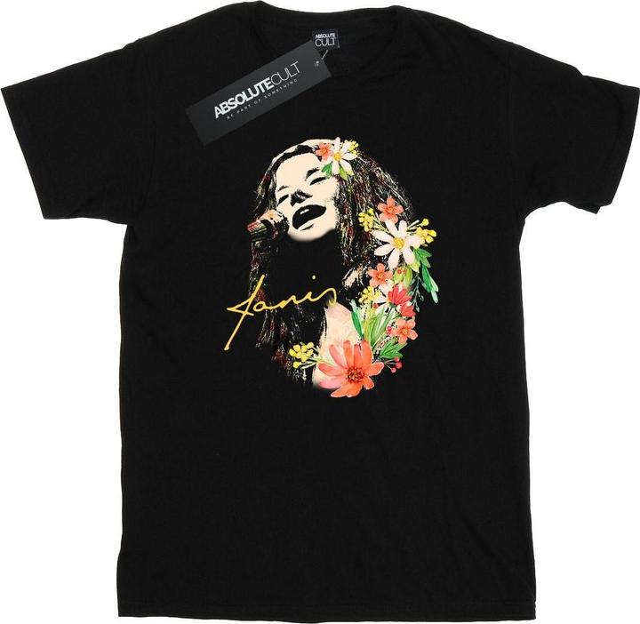 Janis Joplin Floral Pattern TShirt (XXL)