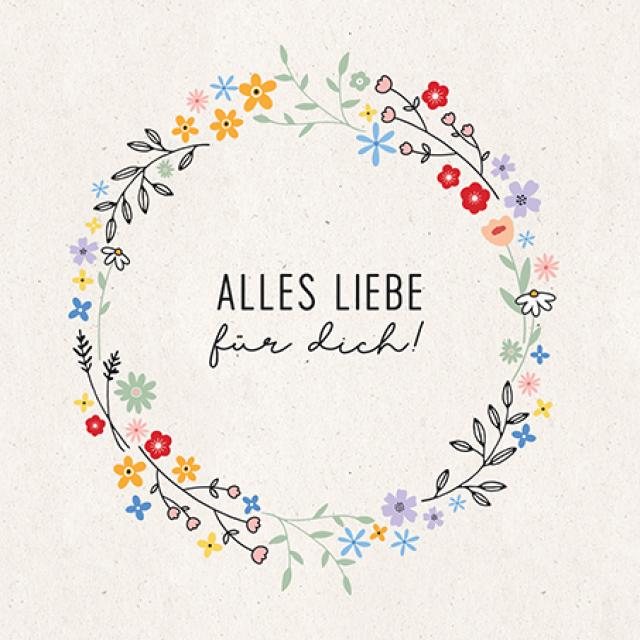 Produktbild Grusskarten Alles Liebe für dich! - QuadrArt