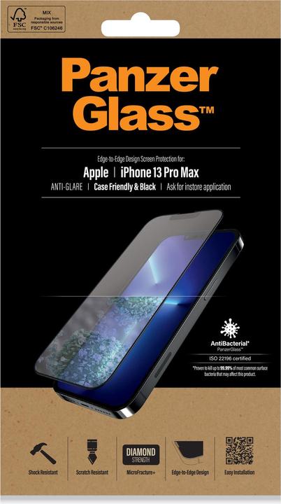 Immagine prodotto PanzerGlass Case Friendly Anti-Glare AB (1 Pezzo/i, Apple iPhone 13 Pro Max)