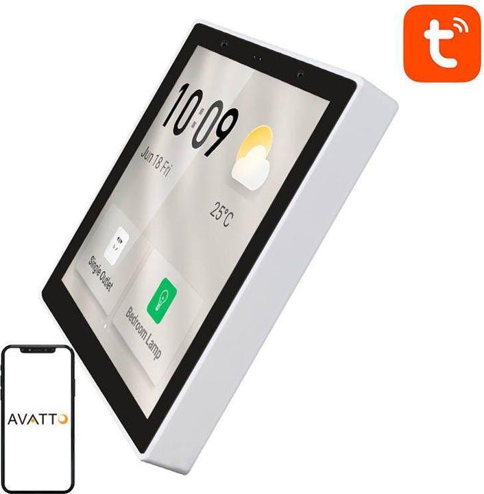 Image du produit Avatto Panneau de contrôle intelligent T6E Wi-Fi Ble Zigbee Tuya
