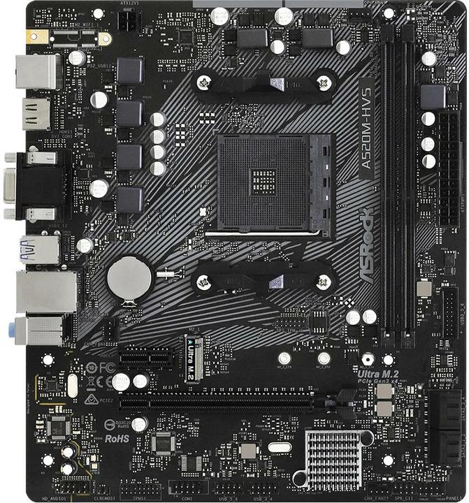 Image du produit AsRock A520M-HVS (AM4, AMD A520, mATX)
