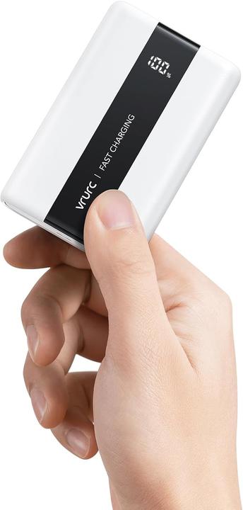 Vrurc Kleine Powerbank für schnelles Aufladen (20000 mAh, 22.50 W)